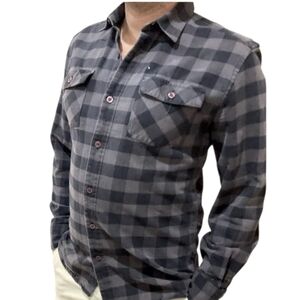 💫SIMONS by Le 31 Mens Rustic plaid flannel shirt /Comfort fit
